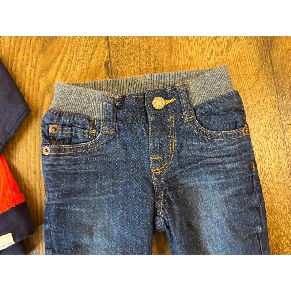 Gap Baby Boy 3/6 Months Clothes Lot Lined Jeans Pants Sweatshirt‎ Shirt Logo
